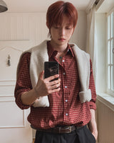 Croven Check Long Sleeve Crop Shirt