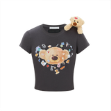 13DE MARZO Bear Stickers Top
