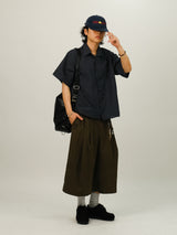 KEN Wrinkle Crop Check Half Shirts