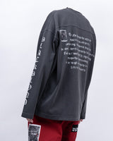 BBD  クラッシュドフェイスピグメントロングtシャツ