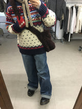 [MD Pick] ティールピーチフリースリネッドロールアップジーンズ (1 Color)