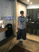 ニフウォッシュ加工ワイドバミューダパンツ 3C