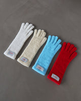 Patch Finger Slit Long Gloves