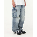 LIGHT BLUE CARGO DEMIM PANTS