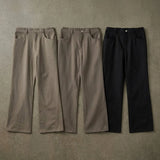 Ribbed Draped Wide Trousers