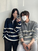 [Universal] Dangala Semi-Ziped Up Car knitwear