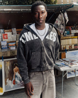 "TIMELESS" Washed Zip Hoodie