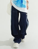 [BELT SET] Rope Line Denim Pants