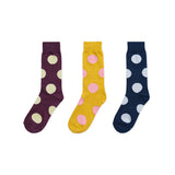 [3PACK] 1507 UNISEX DOT BASIC SOCKS - big dot purple colorpack