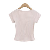 エリラスナップVネックTシャツ