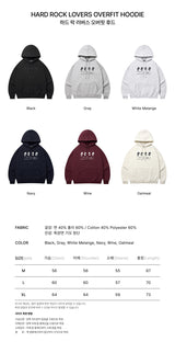 HARD ROCK LOVERS Overfit Hoodie (STHSTD-0246)