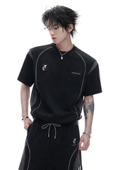 コントラストステッチTシャツ