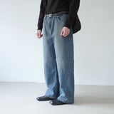 diagonal wide denim