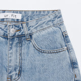 クラシックルックセミワイドデニムパンツ code 18101