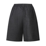 RUSEN BANDING BERMUDA DENIM PANTS UNISEX