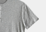 ルックトラビスソフトスラブヘンリーネック半袖Tシャツ