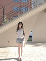 spin denim shorts