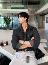  Liu Western Snap Button Denim Shirt