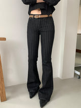 STRIPE BOOTS CUT JEANS