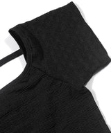 SPUARE NECK  BACKLESS RAGLAN TOP_Black
