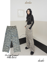 Vintage Leopard Wide Pants