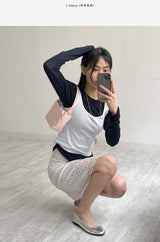 Melo Flower Chiffon Midi Skirt