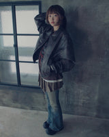 Newalrin emblem washing leather Jumper