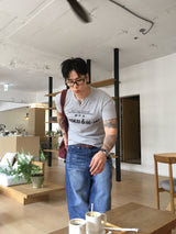 No.1829 リブスリムジップハーフTシャツ (3color)