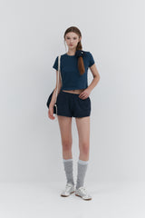 【MADE】 ワッフルトレーニングショーツ_ネイビー