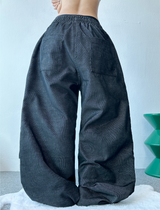 STITCHING POINT PARACHUTE DENIM PANTS🖤