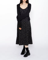 Small Floral Long Bustier Dress 3 Colors