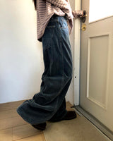 ベランベルベットカーブデニムパンツ