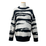 ブラッシュゼブラルーズフィットシックニット (One Color)