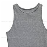 [U-BASIC] ベーシックバルディーリブクロップマンゴースリーブレス
