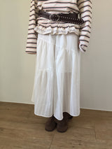 Ray Drape Long Skirt (2color)