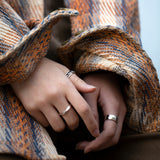 SVR-S613 Got7 Mark BamBam wearing silver 925 plain 8mm plain silver ring