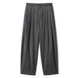 ストライプロングバルーンパンツ (Dark Grey)