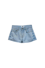 PEPPY MICRO DENIM SHORTS / SKY BLUE