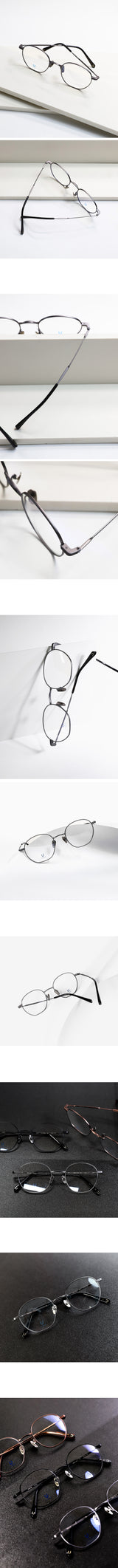 Knouun Round titanium glasses CODE. 101. A gray