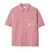 アートワークチェッククロップシャツ (Red)
