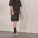 tie-dye cargo shorts_black