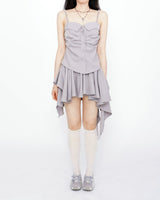 Queen's Shirred Bustier + Asymmetrical Flare Skirt Set