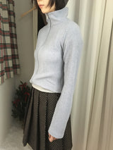 Essential Knit Half-Neck Zip-Up (3color)