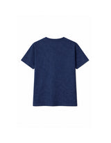 Rosalie Lace Ribbon Print Short Sleeve T-Shirt Navy