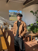 Velvety Suede Padded Jacket (2 Colors)