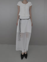 Ash Chiffon Long Skirt