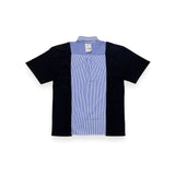 "COLLEGE" RECONSTRUCTED SHIRT COLLAR S/S T-SHIRT