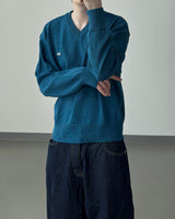 Seron V-Neck Patch Knit