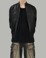 track leather jacket
