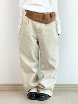 Front Slit Cotton Pants